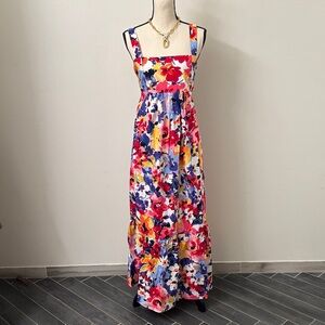 London Times Vibrant Floral Maxi Dress